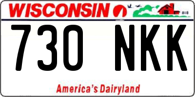 WI license plate 730NKK