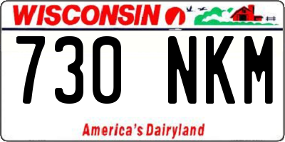 WI license plate 730NKM