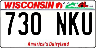 WI license plate 730NKU