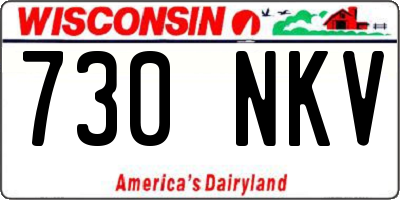 WI license plate 730NKV