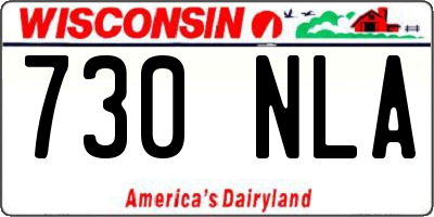 WI license plate 730NLA