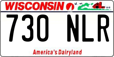 WI license plate 730NLR