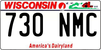 WI license plate 730NMC