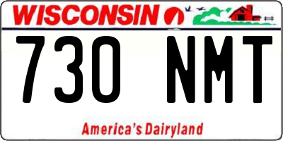 WI license plate 730NMT