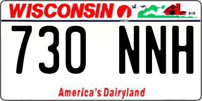WI license plate 730NNH