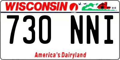 WI license plate 730NNI