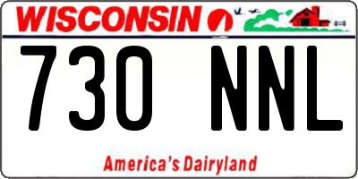 WI license plate 730NNL