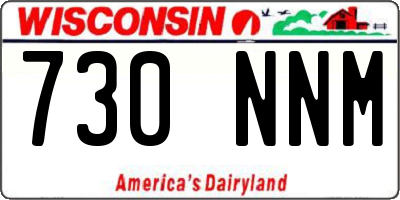 WI license plate 730NNM