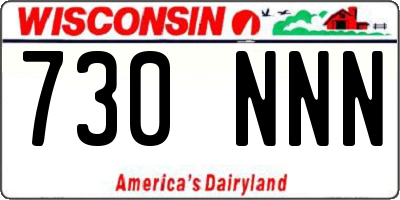 WI license plate 730NNN