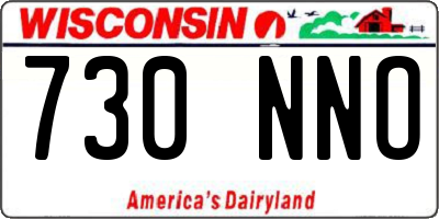 WI license plate 730NNO