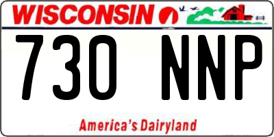 WI license plate 730NNP