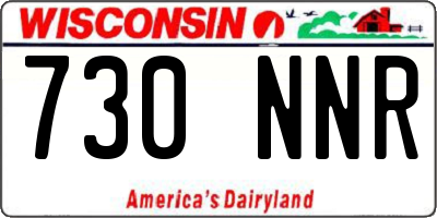 WI license plate 730NNR