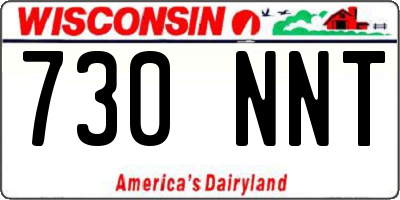 WI license plate 730NNT