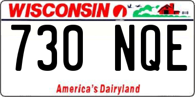 WI license plate 730NQE