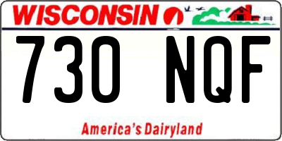 WI license plate 730NQF