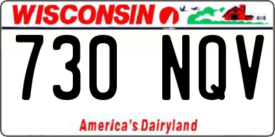 WI license plate 730NQV