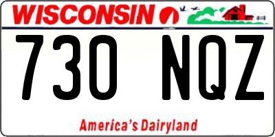 WI license plate 730NQZ