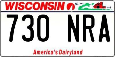 WI license plate 730NRA