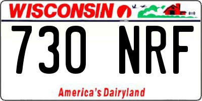 WI license plate 730NRF