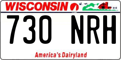 WI license plate 730NRH