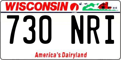 WI license plate 730NRI