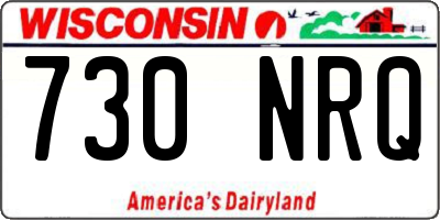WI license plate 730NRQ
