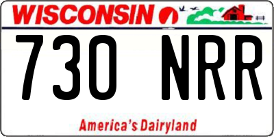 WI license plate 730NRR