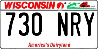 WI license plate 730NRY