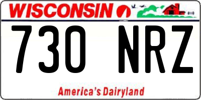 WI license plate 730NRZ