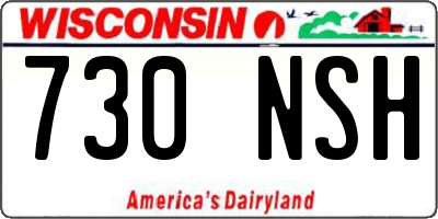 WI license plate 730NSH
