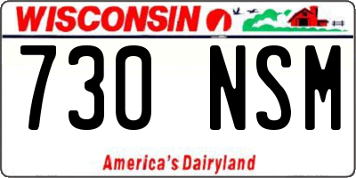 WI license plate 730NSM