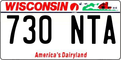 WI license plate 730NTA