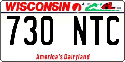 WI license plate 730NTC