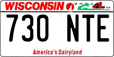WI license plate 730NTE