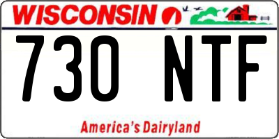 WI license plate 730NTF