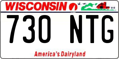 WI license plate 730NTG