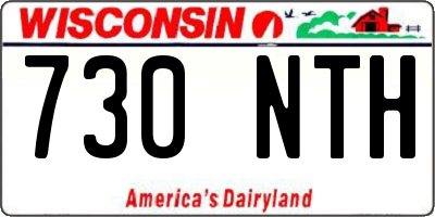 WI license plate 730NTH