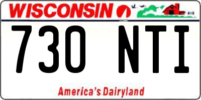 WI license plate 730NTI