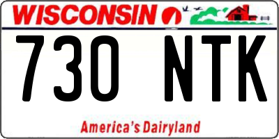 WI license plate 730NTK