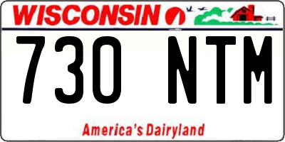WI license plate 730NTM