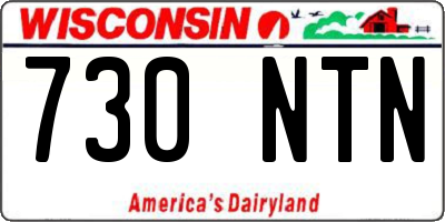 WI license plate 730NTN