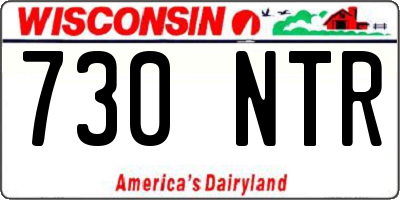 WI license plate 730NTR