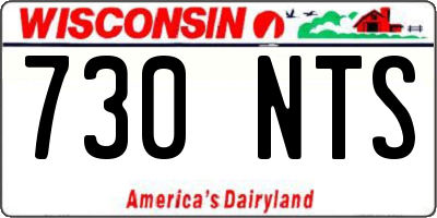 WI license plate 730NTS