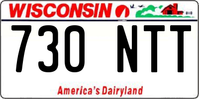 WI license plate 730NTT