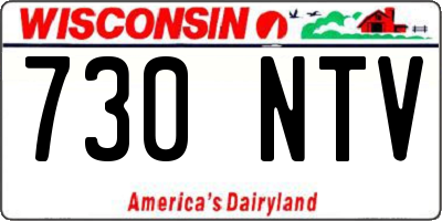 WI license plate 730NTV