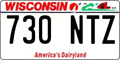 WI license plate 730NTZ