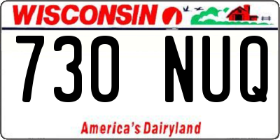 WI license plate 730NUQ