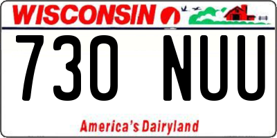 WI license plate 730NUU