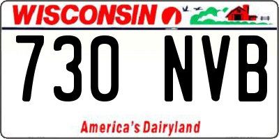 WI license plate 730NVB