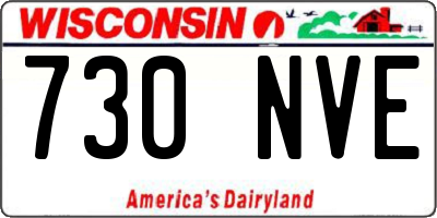 WI license plate 730NVE